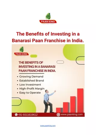 Paan Franchise in India - Paanking