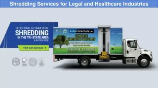 Shredding Services for Legal and Healthcare Industries