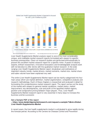 Liver Health Supplements Market