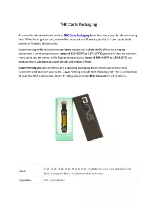 THC Carts Packaging