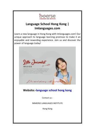 Language School Hong Kong  Imlanguages.com