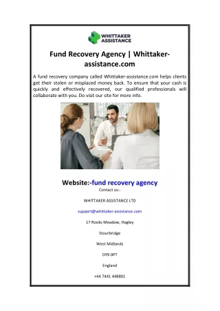 Fund Recovery Agency  Whittaker-assistance.com