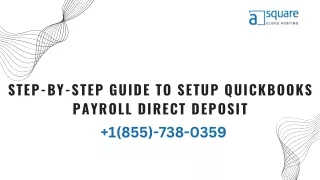 Step-by-Step Guide to Setup QuickBooks Payroll Direct Deposit