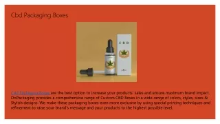 Cbd Packaging Boxes