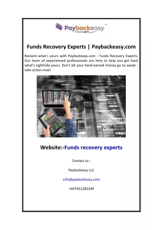 Funds Recovery Experts  Paybackeasy.com