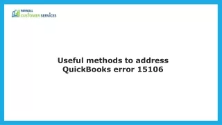 Get Rid of QuickBooks Error 15106 with These Proven Methods