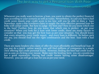 best loans with bad credit