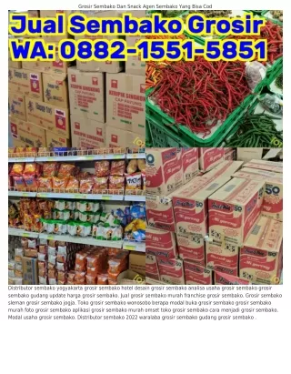 O882-1551-5851 (WA) Bisnis Grosir Sembako Online Grosir Sembako Wonosari