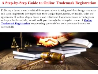 A Step-by-Step Guide to Online Trademark Registration