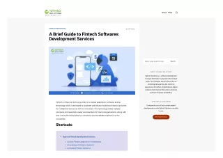 A Brief Guide to Fintech Softwares Development Services