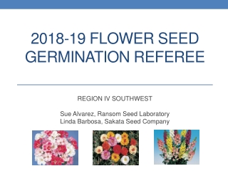 2018-19 FLOWER SEED Germination Referee