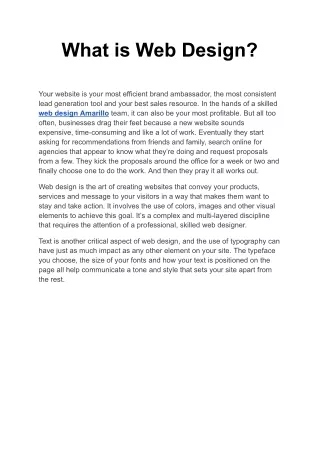 What is Web Design_