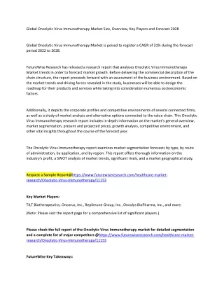 Oncolytic Virus Immunotherapy Market