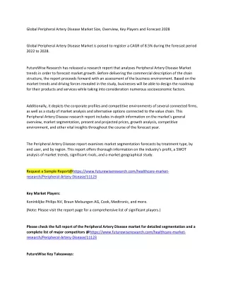 Peripheral Artery Disease Market