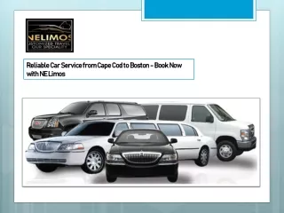 Reliable Car Service from Cape Cod to Boston - Book Now with NE Limos