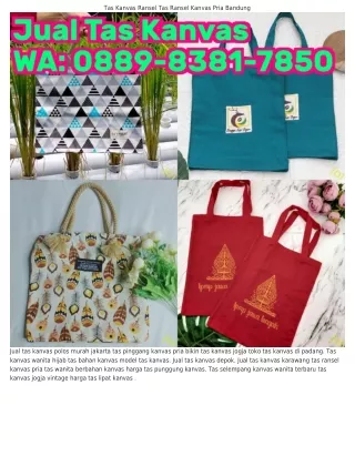 Ö88ᑫ.8З8I.ᜪ85Ö (WA) Toko Jual Tas Kanvas Polos Tas Kanvas Tali Sumbu