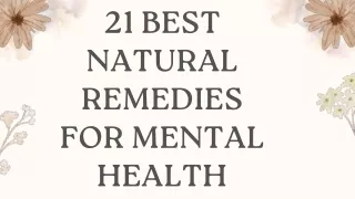 21 Best Natural Health Remedies