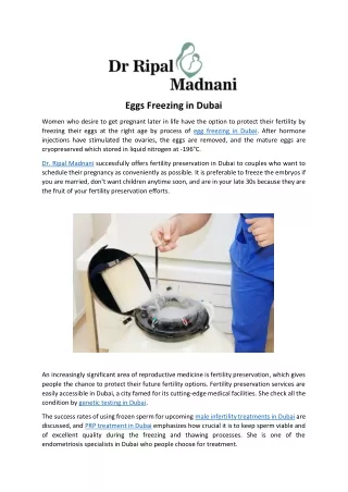 Eggs Freezing in Dubai