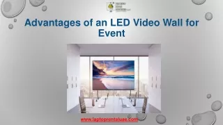 Advantages of an LED Video Wall for Event