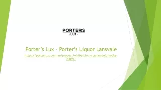 White Birch Vodka | Porterslux.com.au