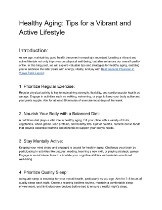Healthy Aging_ Tips for a Vibrant and Active Lifestyle