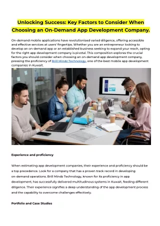 Unlocking Success_ Key Factors to Consider When Choosing an On-Demand App Development Company