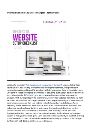 Web Development Companies In Gurgaon _ Techally Labs (1)