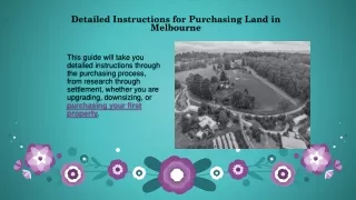 Detailed Instructions for Purchasing Land in Melbourne