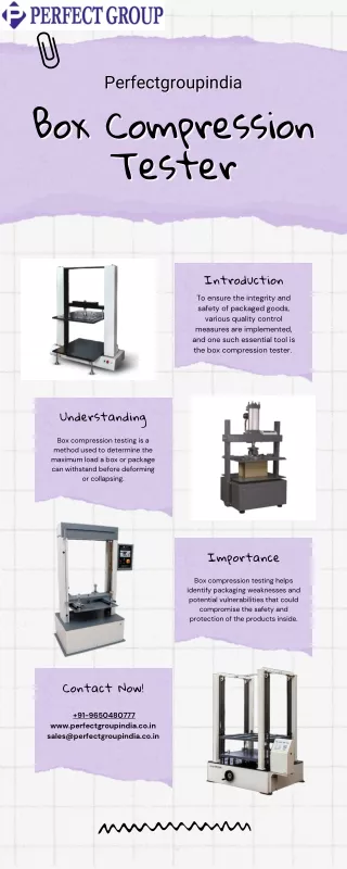 Box compression tester | Perfectgroupindia