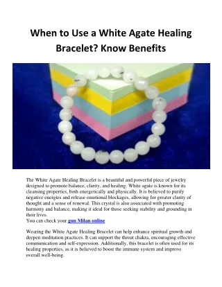 when to use a white agate healing bracelet know benefits
