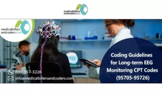 Coding Guidelines for Long-term EEG Monitoring CPT Codes (95705-95726)