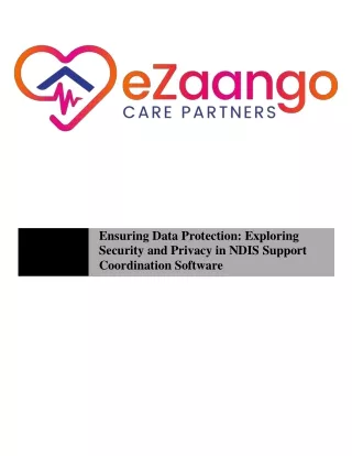 Exploring Security and Privacy in NDIS Support Coordination Software