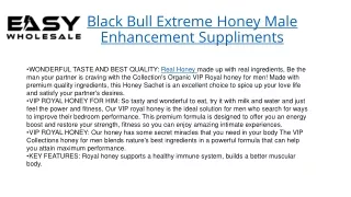 Black Bull Extreme Honey Male Enhancement Suppliments