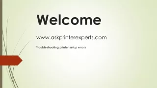 Troubleshooting Printer Setup Errors