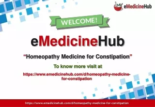 Homeopathy Medicine for Constipation