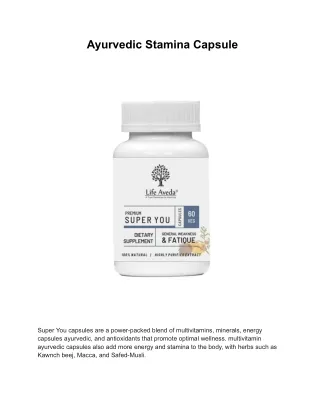 Ayurvedic Stamina Capsule