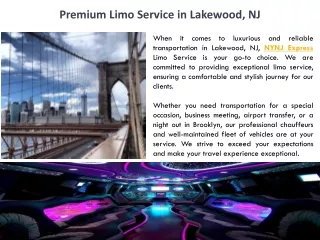 Premium Limo Service in Lakewood