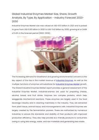 Global Industrial Enzymes Market Size