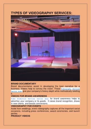 Looking for the best Video grapher in Central Area
