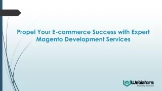Propel Your E-commerce Success with Expert Magento Development Services