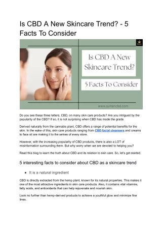 Is CBD A New Skincare Trend_ - 5 Facts To Consider