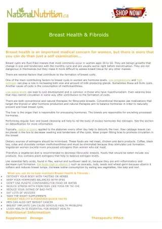 Breast Health & Fibroids