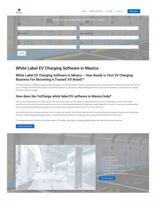 Get Smart White Label EV Software in Mexico | YoCharge