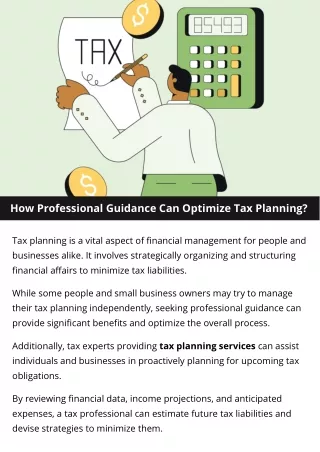 How Professional Guidance Can Optimize Tax Planning?