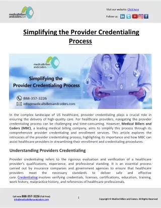 Simplifying the Provider Credentialing Process