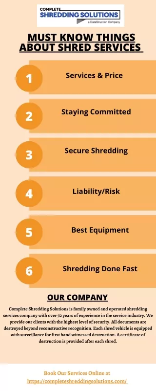 Must Know Things about Shred Services