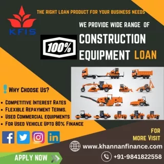 Construction Equipment Loan In Chennai.!