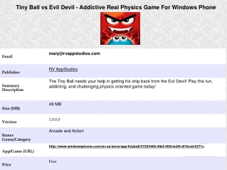 Tiny Ball vs Evil Devil - Real Physics Game For Windows Phon