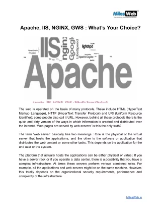Apache, IIS, NGINX, GWS _ What’s Your Choice_