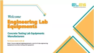 Concrete Testing Lab Equipments Manufacturers